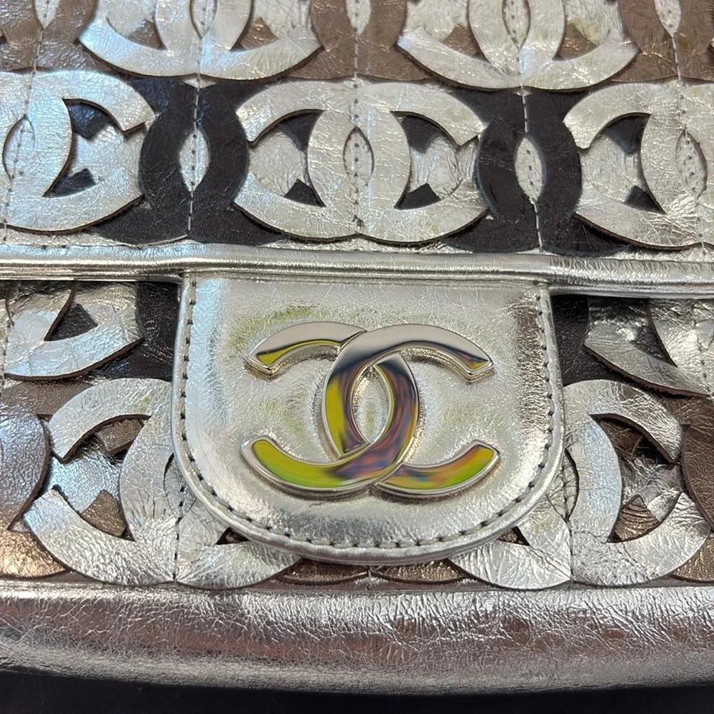 Chanel Metallic CC Vintage flap bag